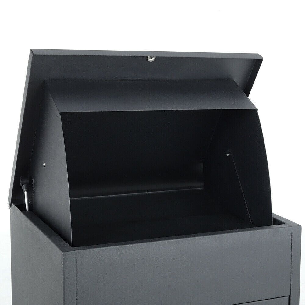 Boîte aux lettres grande taille pour courrier et colis, boîte de dépôt extérieure murale avec 2 clés