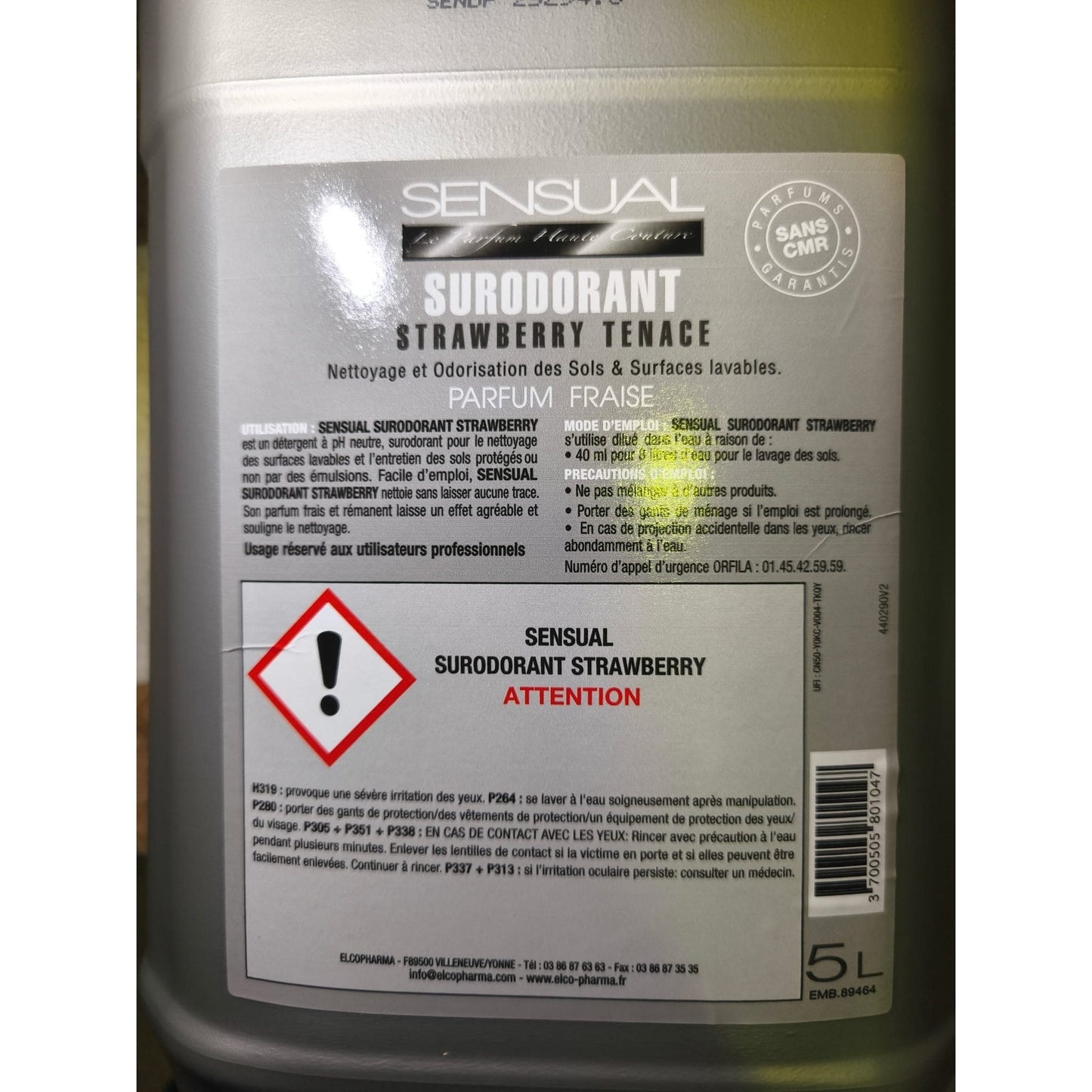 DÉTERGENT SURODORANT FRAISE TENACE - 5L