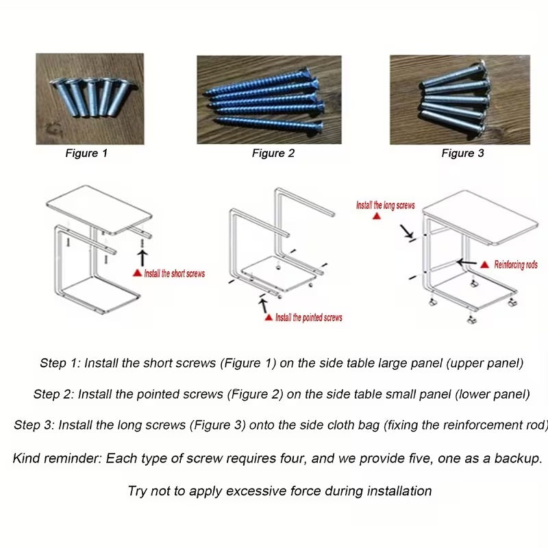 Table d'appoint roulante moderne en forme de C avec sac de rangement, roulettes silencieuses pivotantes à 360°, table d'appoint pour canapé et chevet, parfaite pour votre salon, camping-cars, chambres, maisons et bureaux