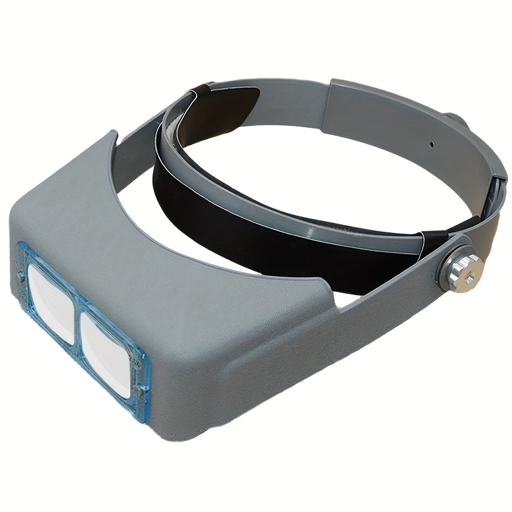 Loupe de tête + Mini ensemble de loupe pliante (paquet de 2), loupe à bandeau à double lentille, loupe de lecture montée sur la tête, visière à bijoux, loupe binoculaire en verre optique avec grossissement de lentille - 1.5X 2X 2.5X 3.5X