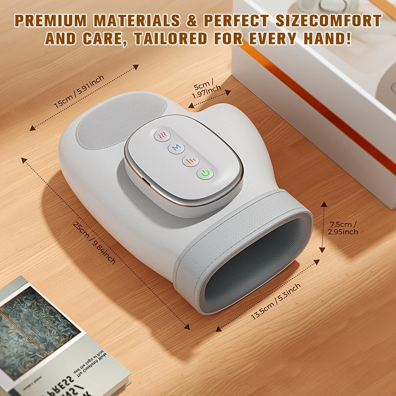 Nouveau masseur de mains 2026, avec fonctions de chauffage et de compression, fonctionnement sans fil, 3 modes de massage, détend efficacement les muscles des mains, masse les muscles des mains, 5 niveaux de force, 3 niveaux de température, massage des po