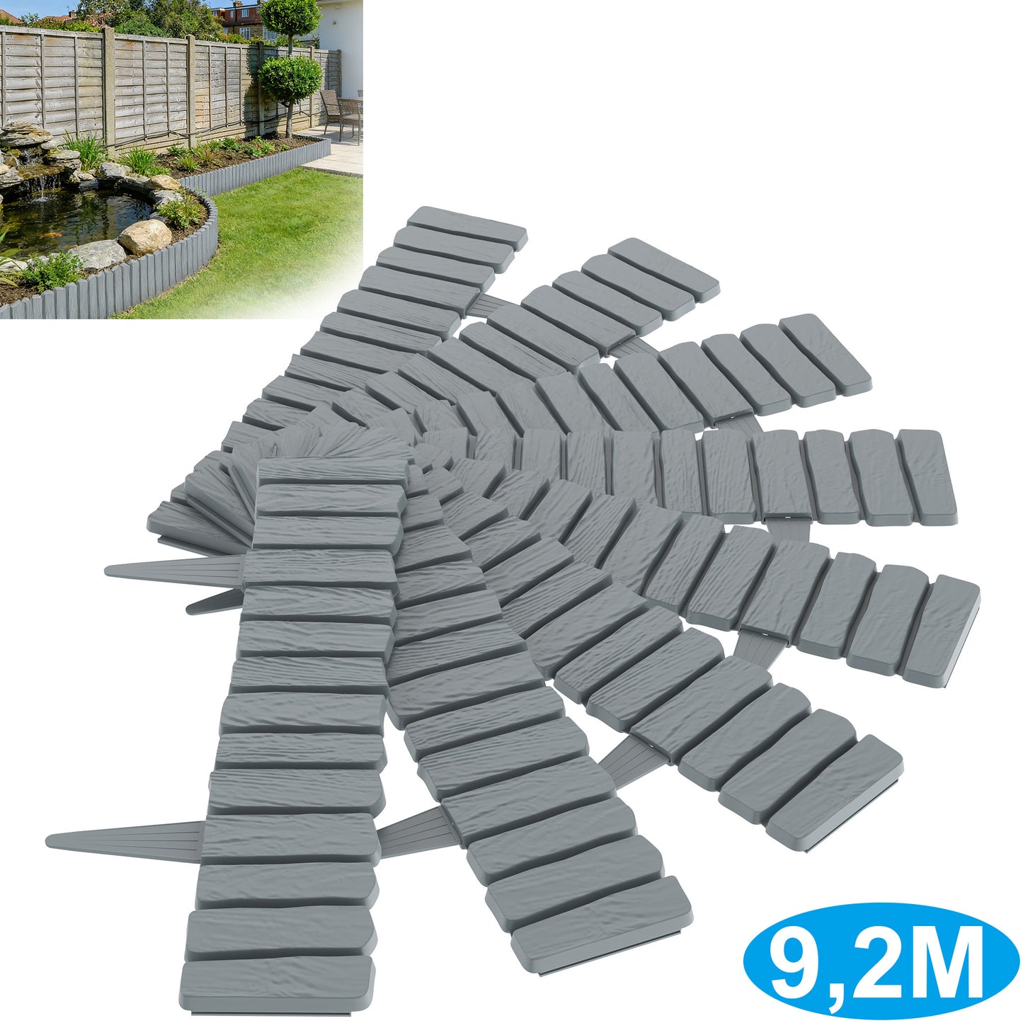 Bordures de jardin en plastique, bois pour jardin et terrasse – vue détaillée 22
