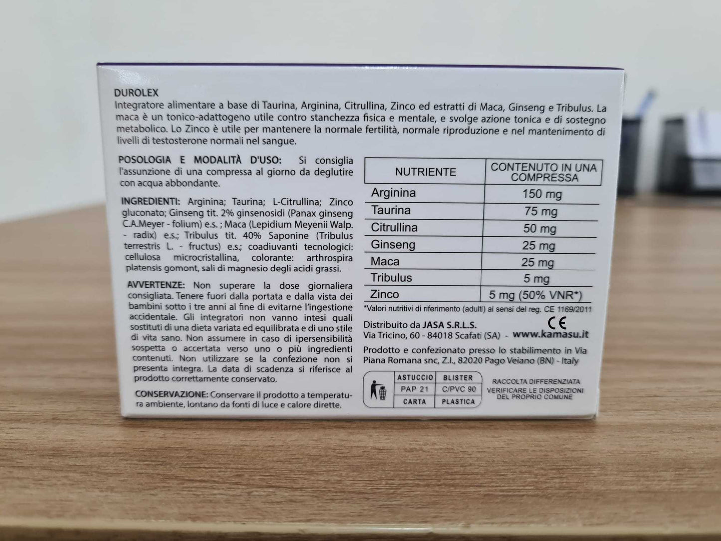 Man Integrator - 20 Comprimés avec Arginine, Taurine, Citrulline, Ginseng, Maca, Tribulus et Zinc