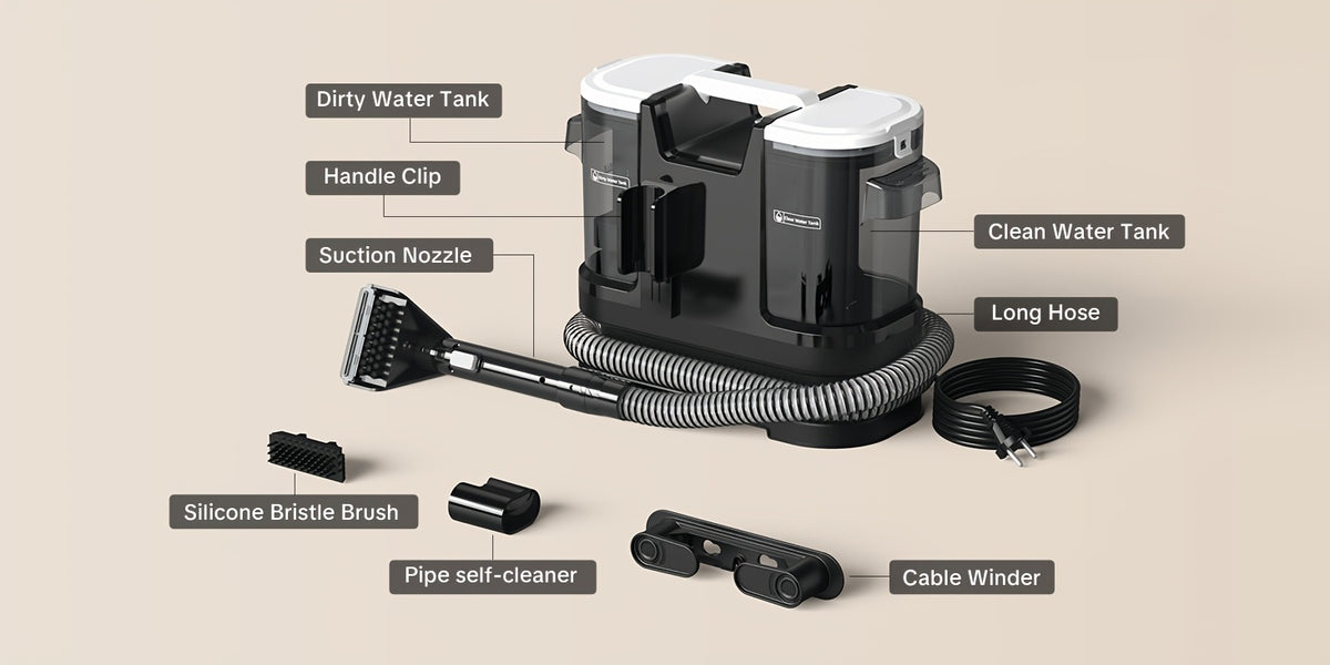 Lubluelu Nettoyeur Multifonction Portable, 600W pour salon et maison – vue détaillée 21