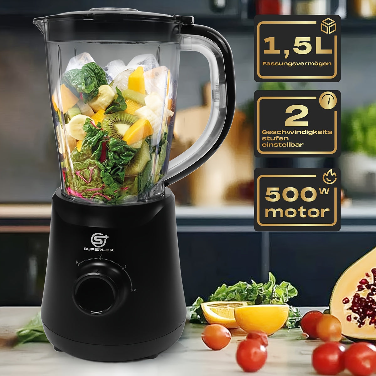 Mixeur Professionnel, lavable pour Smoothies et Glace – vue détaillée 17