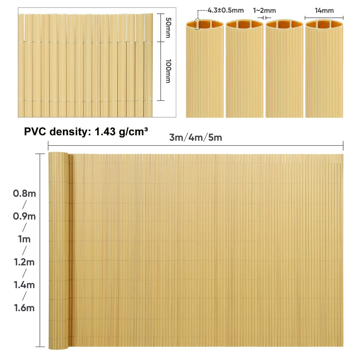Sekey PVC Jardin Écran Renforcé, plastique pour jardin et terrasse – vue détaillée 61