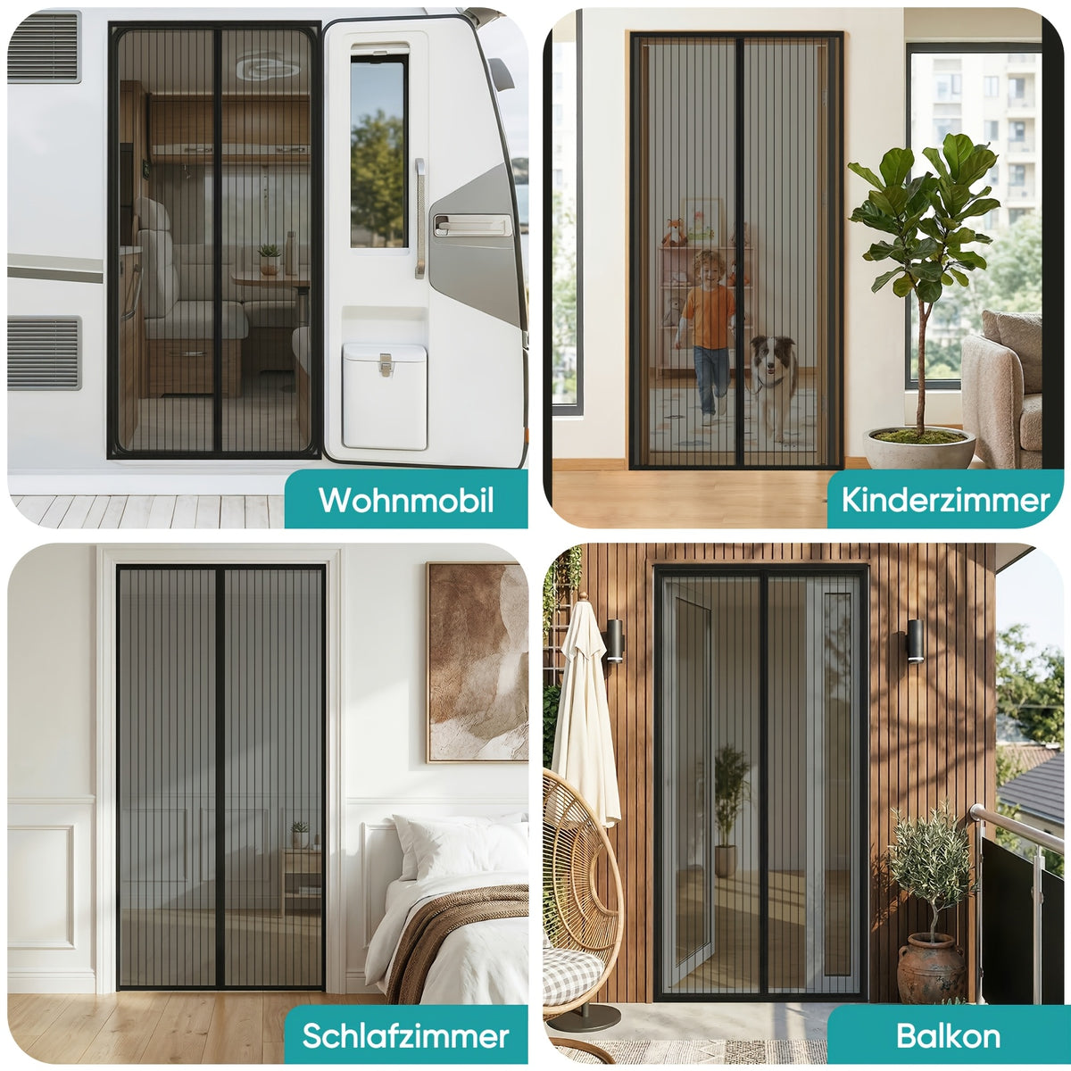 Sunula Moustiquaire Magnétique Tour pour jardin et terrasse – vue détaillée 7