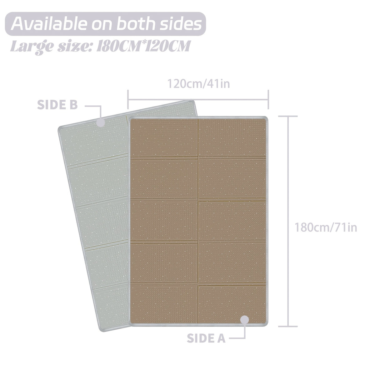 Tapis de jeu pliable, 200*180 CM/78.74*70.87 '' pour bébé en XPE et à l'extérieur – vue détaillée 10