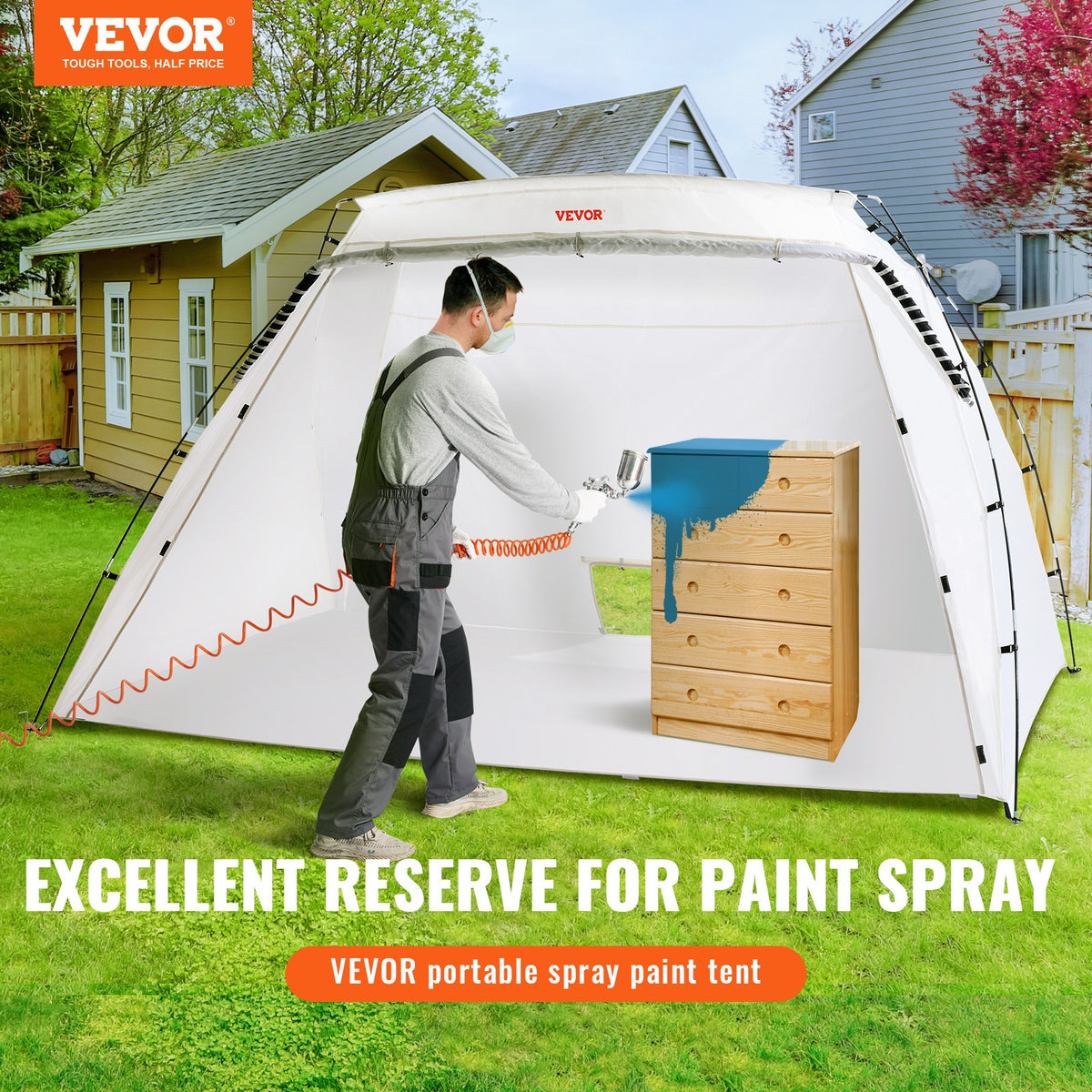 Tente de peinture portable, pliable pour atelier et bricolage – vue détaillée 3
