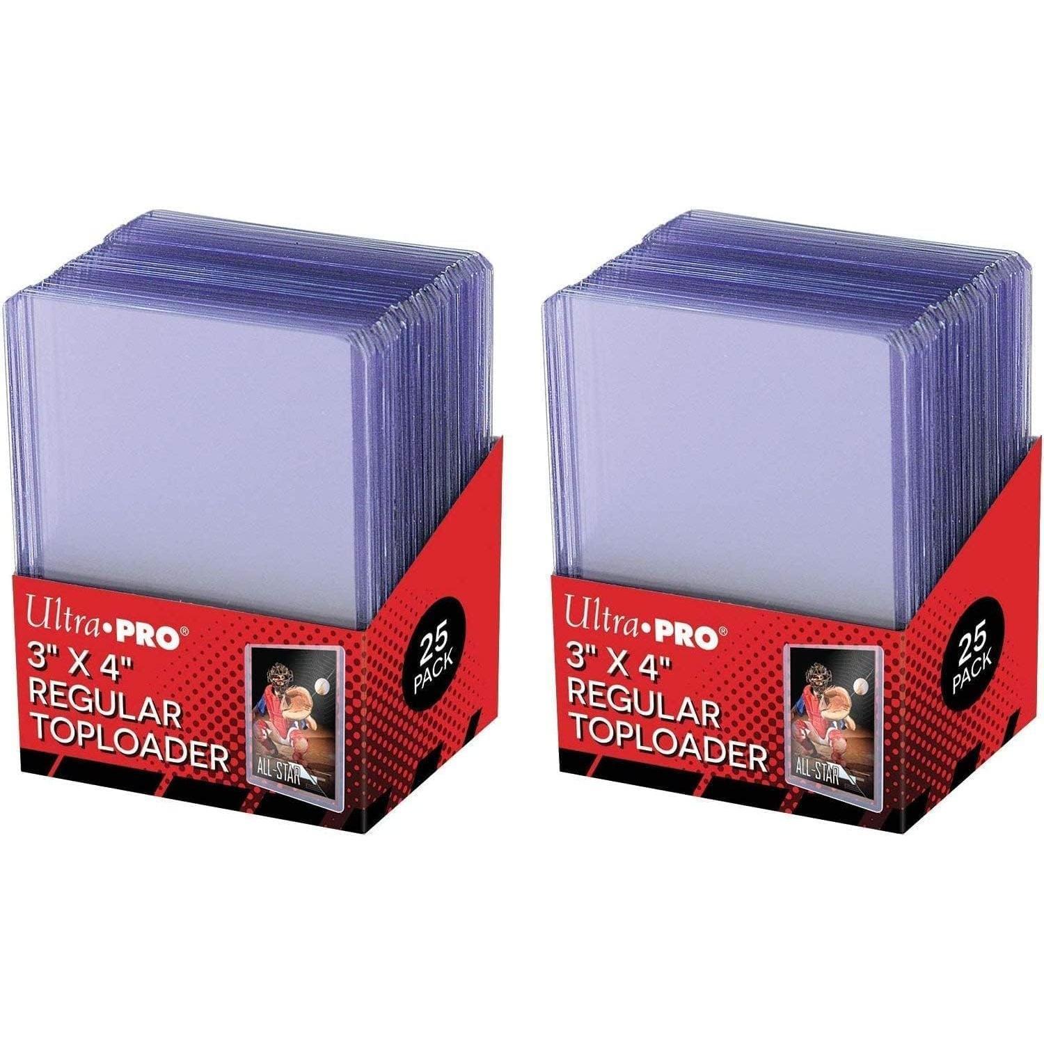 2X Ultra Pro Clear Regular Toploader 3" X 4" 25-Count Per Pack