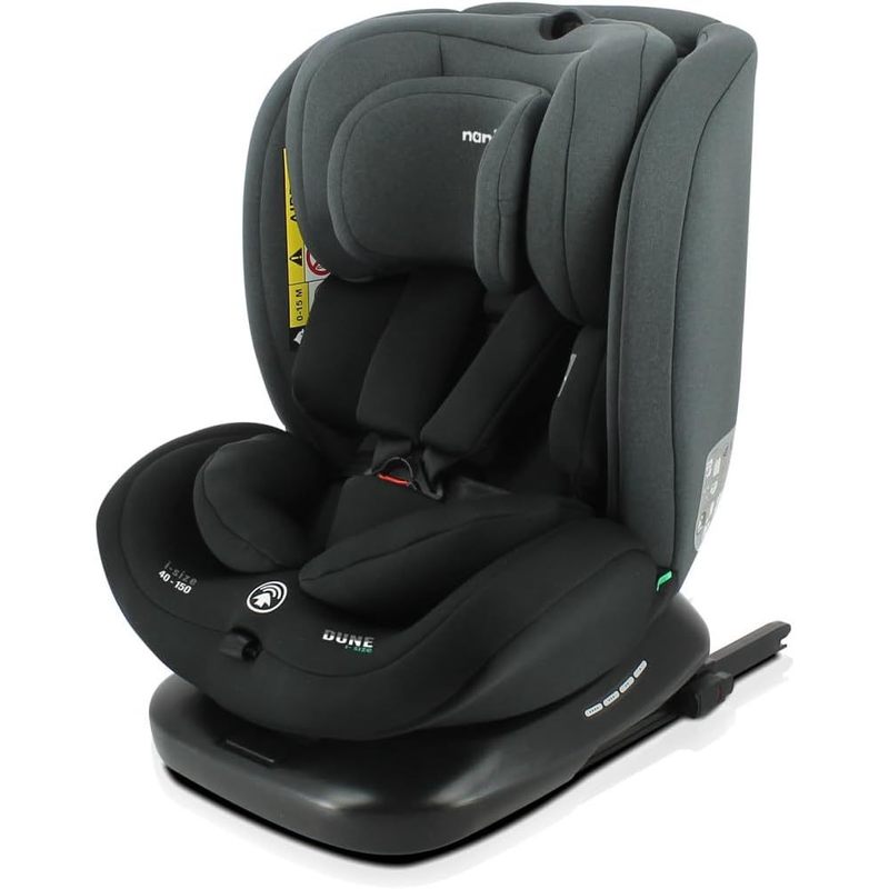 Dune, Siège auto, i-Size, Pivotant 360, évolutif, naissance et jusqu'à 12 ans environ, Groupe 0/1/2/3, 40-150 cm, Siège Auto ISOFIX, Rotation 360, Inclinable, Appui-tête réglable