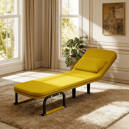 Fabuleux Fauteuil Lit Convertible 5-en-1 Fabulcozy, Fauteuil de Sieste Pliant avec Accoudoirs en Métal, Fauteuil de Détente Inclinable Réglable, Meuble de Rangement Peu Encombrant, Fauteuil de Salon, Montage Facile, Entrepôt Local