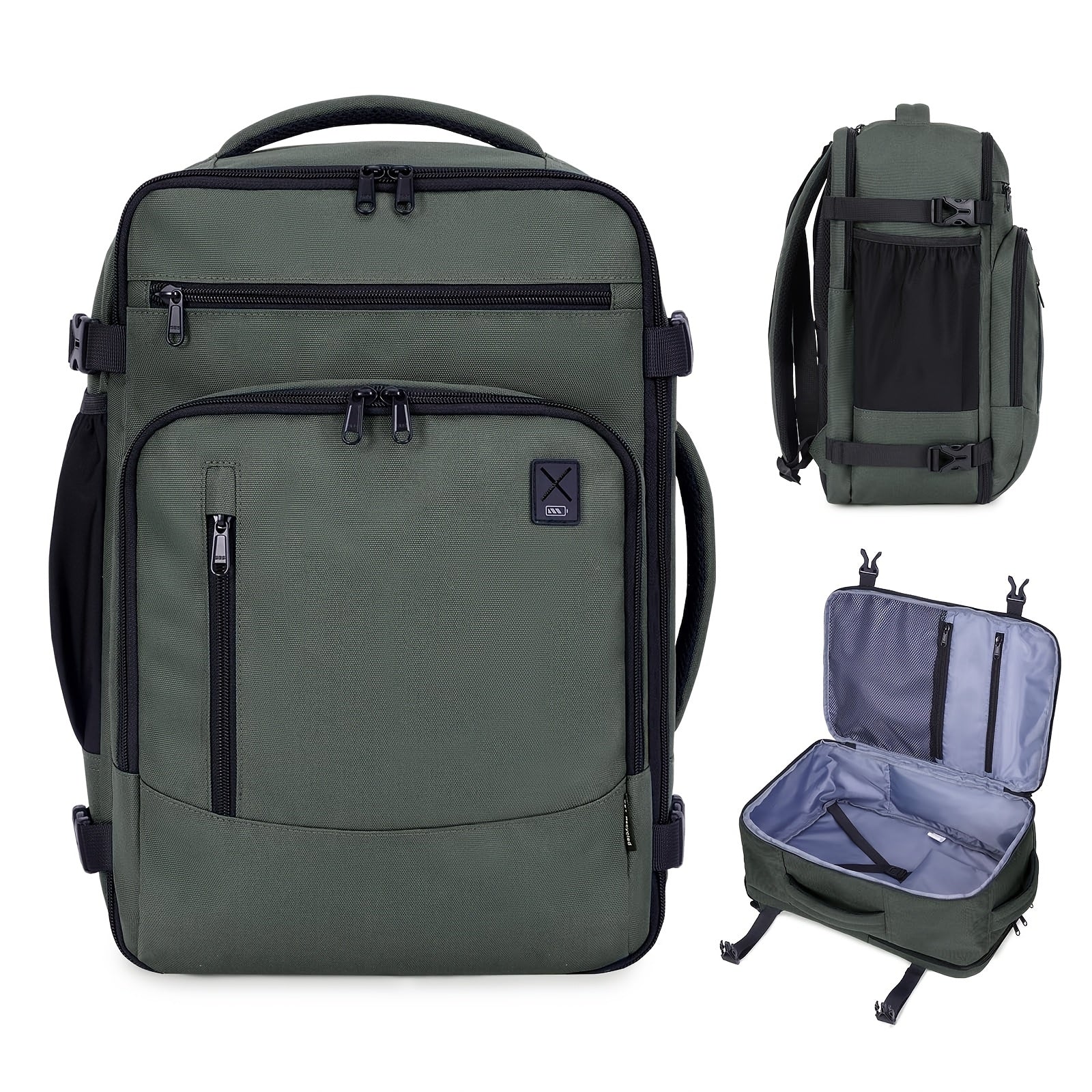 Sac Cabine Approuvé pour Avion 20L Capacité 40X20X25Cm Sac à Dos | Ordinateur Portable Sous Siège Bagage Cabine avec Poche Antivol | Sac de Vol Patenté pour Unisexe