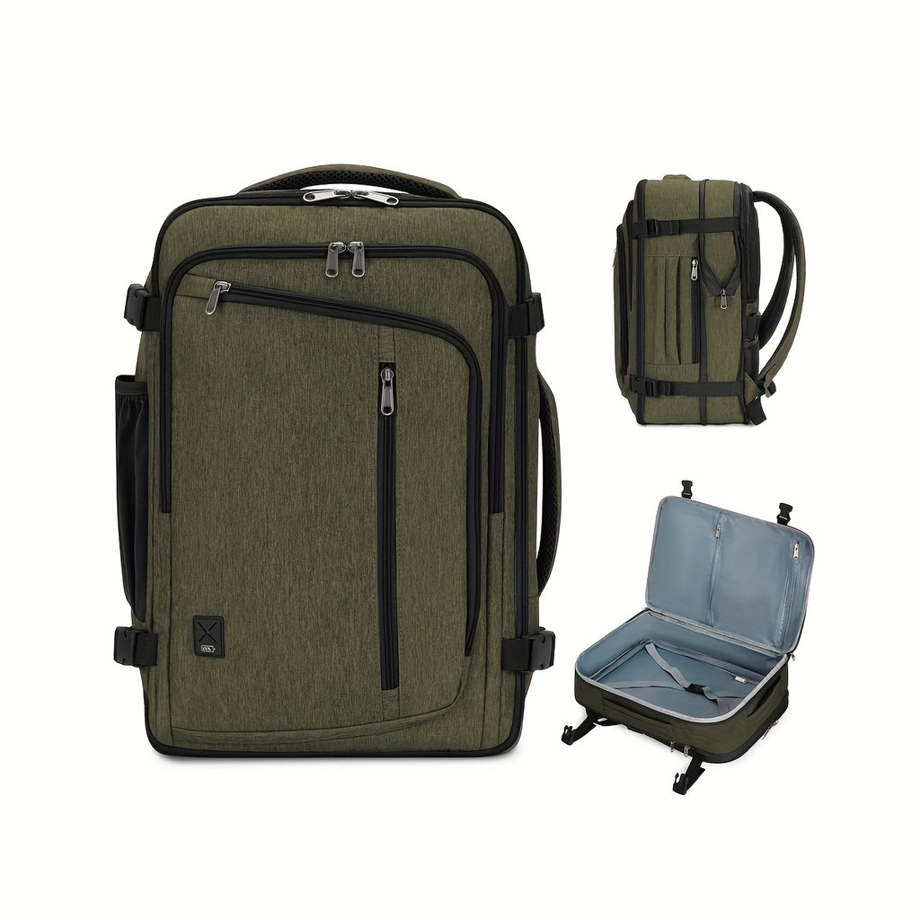 Sac à dos cabine extensible approuvé par l'aviation 45X36X20 pouces, bagage à main sous le siège avec poche humide et housse pour ordinateur portable dédiée de 43,18 cm, sac de voyage adapté aux normes TSA pour les voyages d'affaires (Essentiel unisexe 20