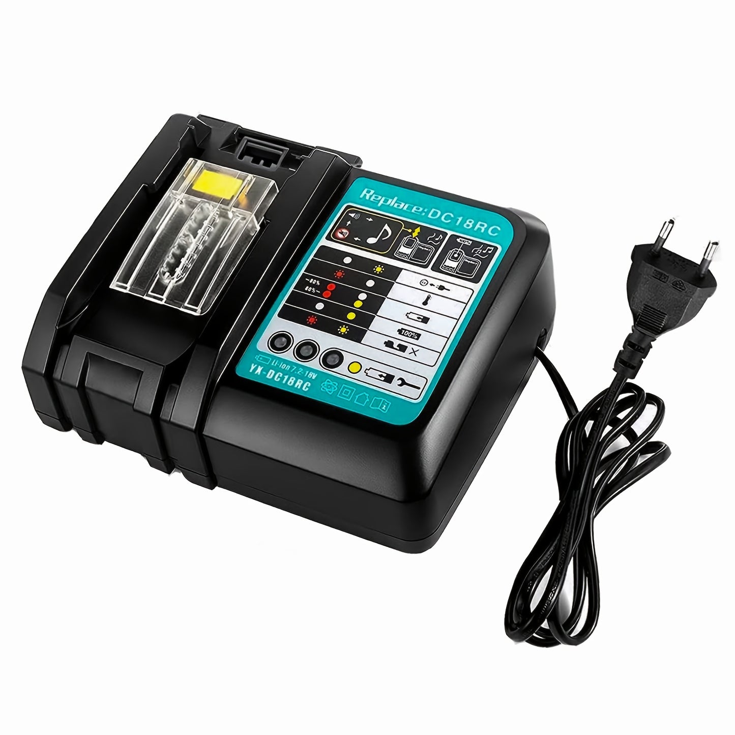 Lot de 2/4/6 Batteries BL1850B 8.0Ah + Chargeur 3A DC18RC Compatible avec les batteries Makita 18V 14.4V-18V BL1850 BL1830 BL1860 BL1840 et Chargeurs DC18RD DC18RC DC18SF DC18RCT DC18RF