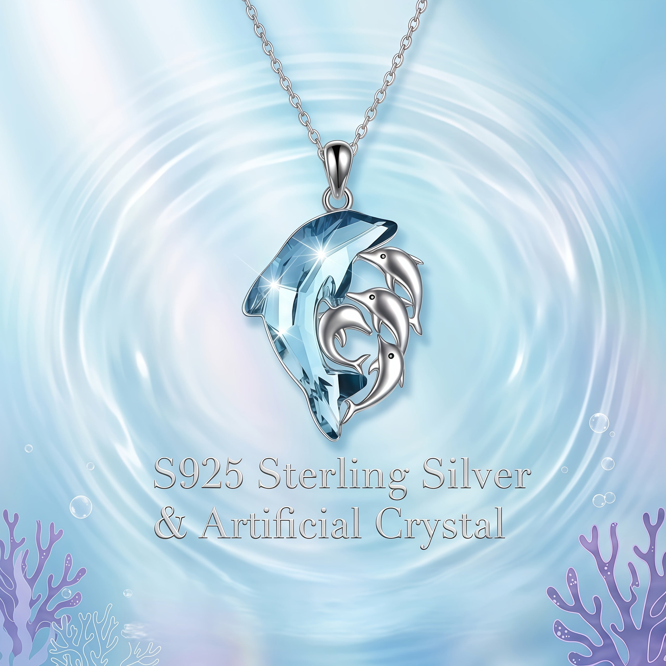 Collier dauphin en argent sterling 925, bijou nautique océan pour femmes, cadeau idéal pour la fête des mères de la part de fille et fils