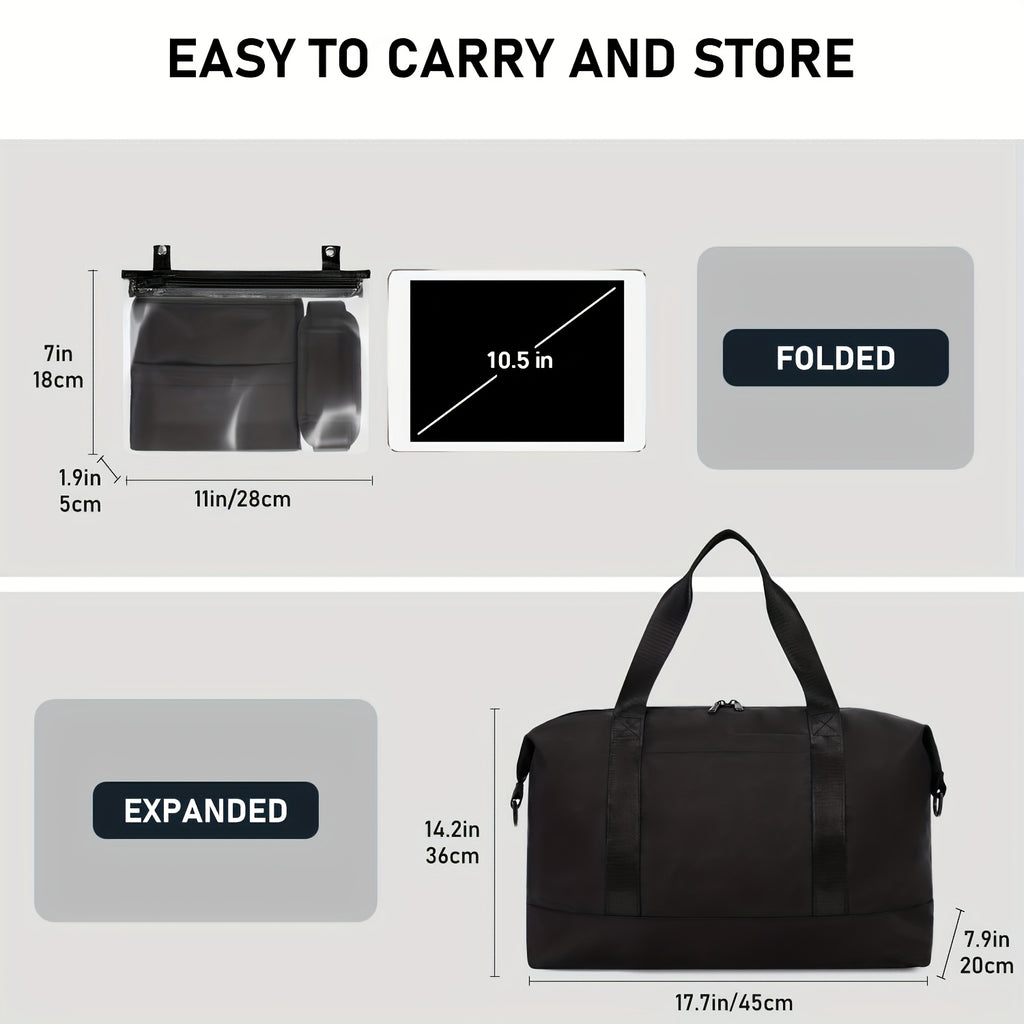 Sac de voyage unisexe 30L approuvé par les compagnies aériennes, sac de sport et bagage à main essentiel avec compartiments pour chaussures/ordinateur portable, objet personnel sous le siège pour le fitness, les vols et les escapades de week-end