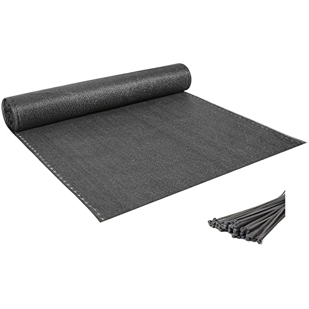 1pc Filet de Protection de l'Intimité, Filet Coupe-Vent, Filet d'Ombrage pour Tennis, Matériau PEHD 150 Grammes par Mètre Carré, -Poussière, Taux d'Obscurcissement de 85 %, -UV, Peut Être Coupé Librement, Installation par Fermeture Éclair, Convient pour B