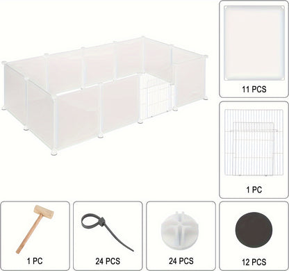 Clôture Extérieure pour Lapins, Clôture DIY, Utilisable comme Clôture pour Cochons d'Inde, Clôture pour Chiots, Clôture pour Petits Animaux, Clôture de Parc pour Lapins