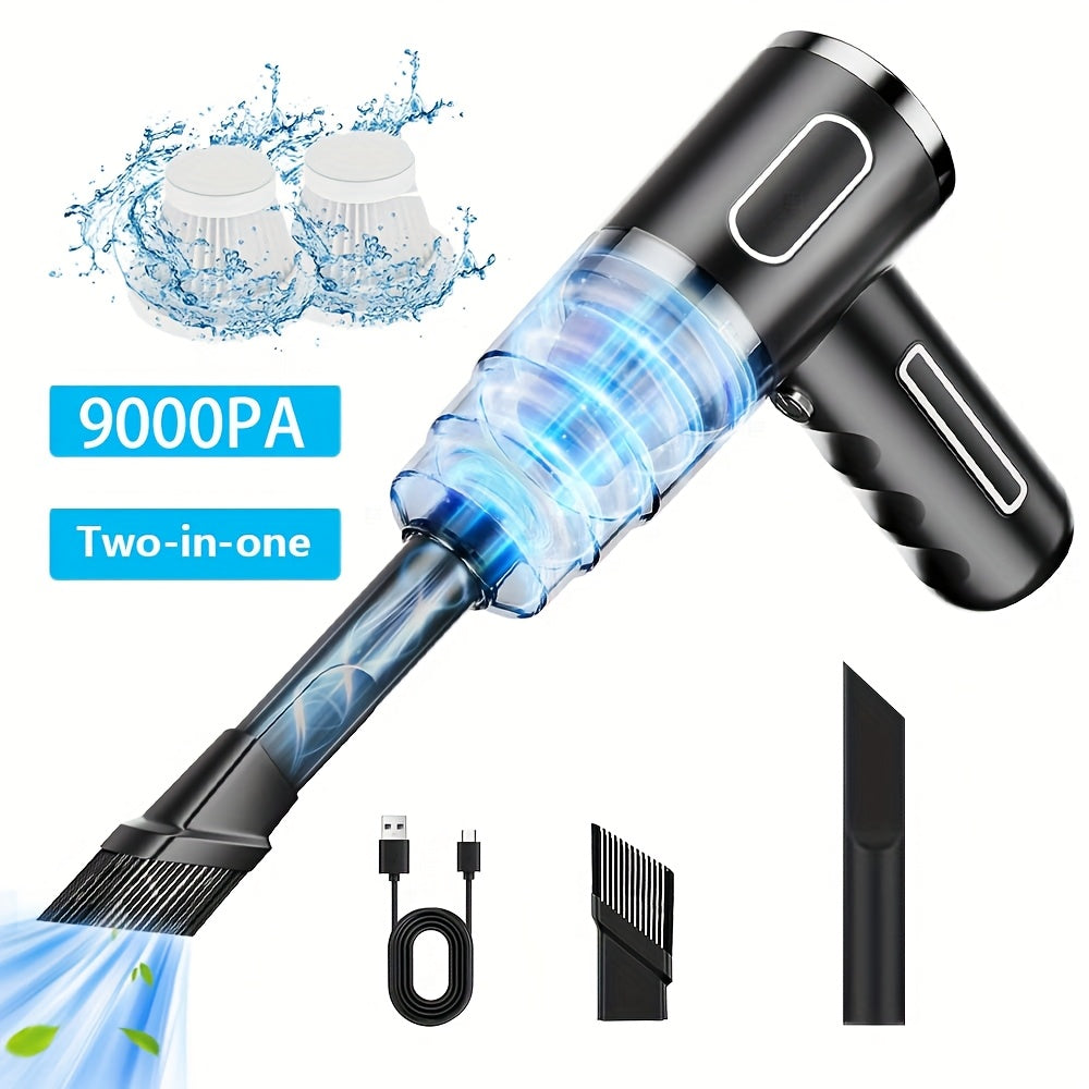 Aspirateur sans fil amélioré avec aspiration tempête 3800PA ! Aspirateur à main sans fil pour la maison et la voiture, tout-en-un ! Super cyclone rechargeable longue portée pour voiture, bureau et maison