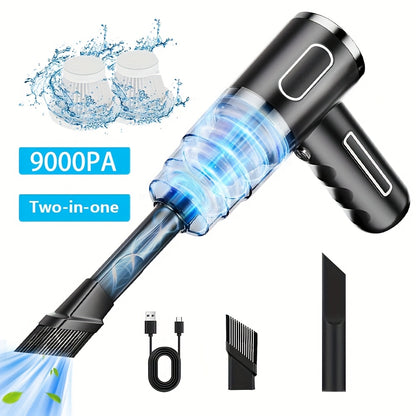 Aspirateur sans fil amélioré avec aspiration tempête 3800PA ! Aspirateur à main sans fil pour la maison et la voiture, tout-en-un ! Super cyclone rechargeable longue portée pour voiture, bureau et maison