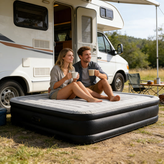 Matelas de camping, matelas pneumatique, literie d'extérieur, matelas gonflable auto-gonglant pour 1/2 personnes, gonflage rapide, pour équipement de camping et de randonnée