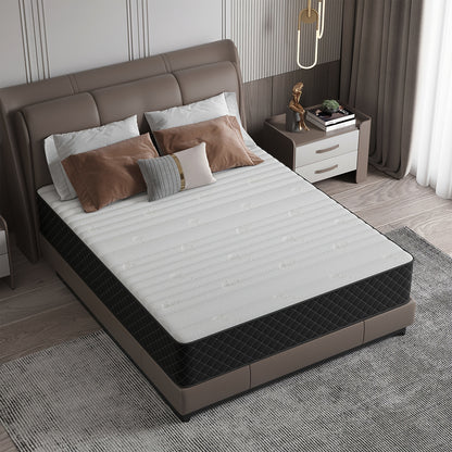 Matelas 140 x 200 cm - Dureté H3 Le matelas hybride à ressorts ensachés et mousse à mémoire de forme en boîte pour un soutien ultime et un soulagement de la pression, Matelas de lit