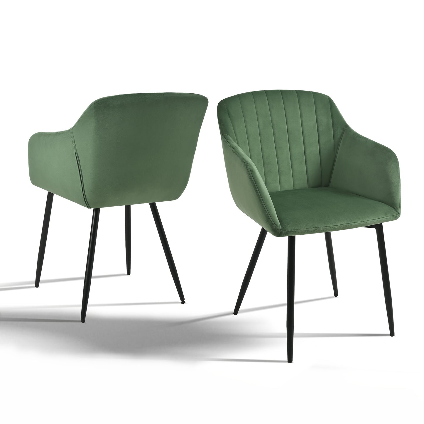Chaises de salle à manger élégantes avec accoudoirs et soutien lombaire pour salon, cuisine et chambre, offrant un grand confort - Disponibles par lots de 2, 4 ou 6