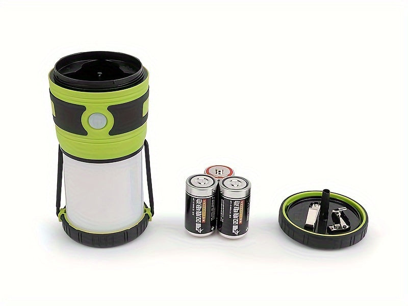 Lampe de Camping LED Super Lumineuse 1500 Lumens, 4 Modes d'Éclairage, Projecteur Dimmable, Alimentée par Piles, Idéale pour Randonnées Nocturnes, Éclairage de Tente, Urgences et Pannes de Courant