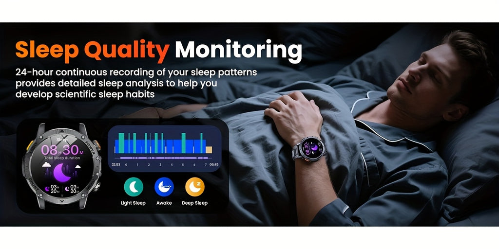 Montre Connectée Sport Homme 1000Mah Batterie Extra Large, avec Plus de 50h d'Autonomie en Veille, Écran 1.7 Pouces Appel Sans Fil Montre Connectée Sport/Étanche Ipx8/Plus de 100 Modes Sport/2 Combinations de Bracelets de Montre/Fonction Lampe Torche Sans