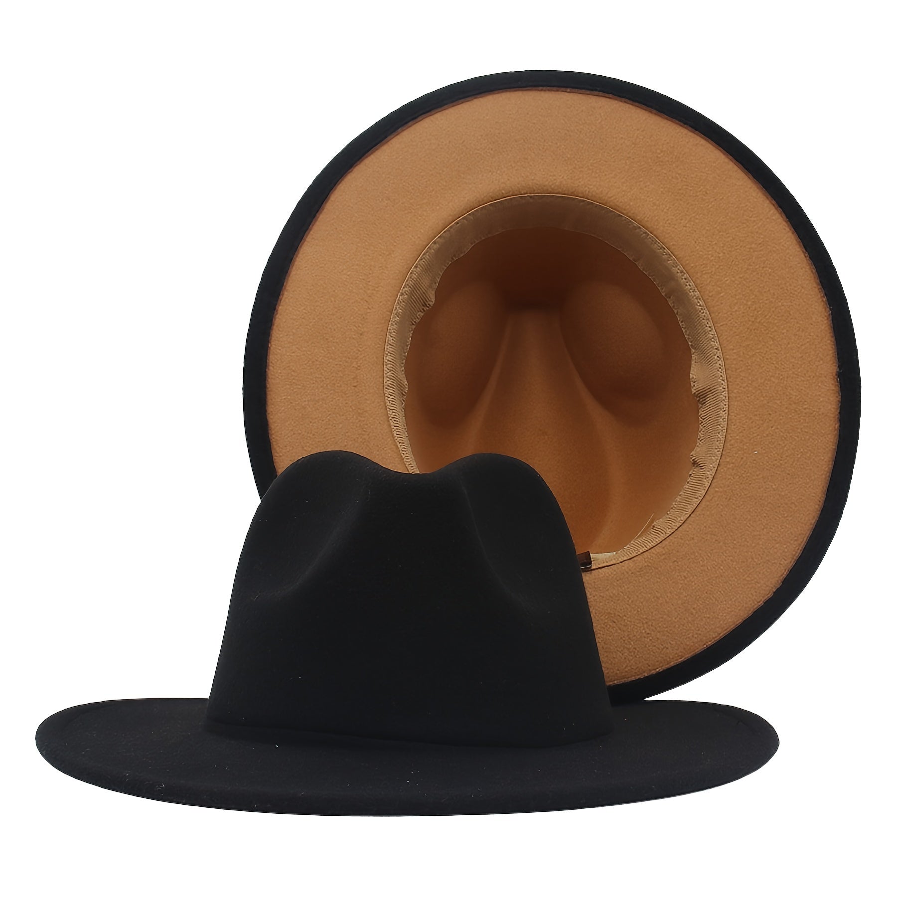 Chapeau Souple à Large Bord Unisexe pour Homme et Femme : Chapeau Panama Classique en Feutre, Chapeau à Large Bord en Velours Western - Convient aux Hommes et Femmes Adultes