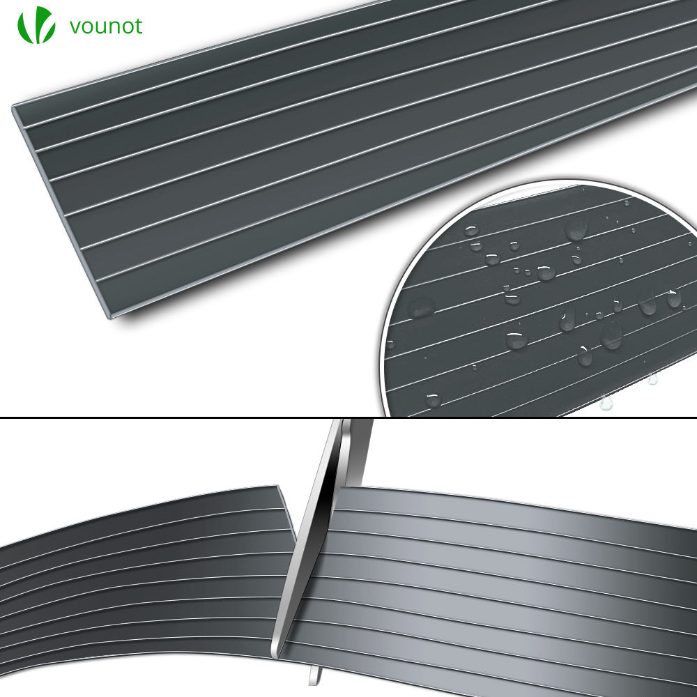 VOUNOT Kit Lamelles Occultantes PVC Brise Vue 300m x 4.7cm avec 600 Clips Clôture Rigide Protection Intimité