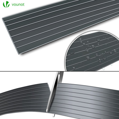 VOUNOT Kit Lamelles Occultantes PVC Brise Vue 300m x 4.7cm avec 600 Clips Clôture Rigide Protection Intimité