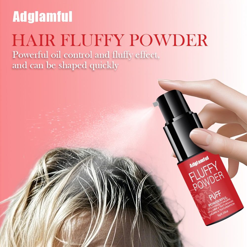Poudre Volumisante Adglamful en Flacon à Pompe, Poudre Spray à Pompe, Contrôle du Sébum en 5 Secondes pour Cheveux Moelleux, Poudre de Soin Coiffante, Poudre Volumisante sans Rinçage