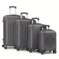 4 valises avec protège-angles, 16/20/24/28 pouces, coque rigide durable, roues pivotantes 360°, grande capacité multifonctionnelle, légère pour voyage