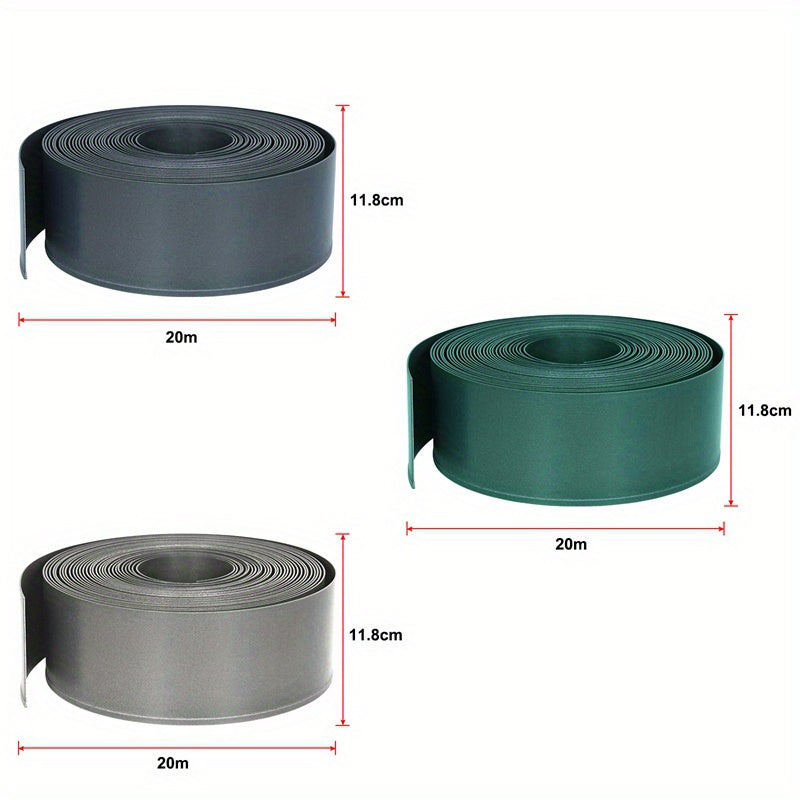 Ruban de Bordure de Pelouse en Plastique Flexible - Rouleau de 20m pour Allées de Jardin, Lits de Gravier & Coupe de Gazon - Matériau PP Durable en Anthracite, Gris et Vert - Solution d'Aménagement Facile à Installer, Bordures de Jardin Flexibles | Access