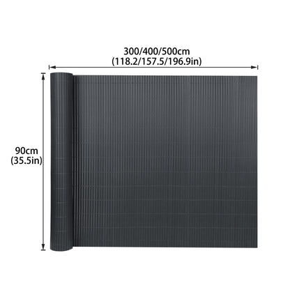 Clôture décorative de jardin en PVC, écran d'intimité en forme de W, écran d'intimité pour balcon avec attache-câble, anthracite, hauteur 80-200 cm, convient pour jardin et cour