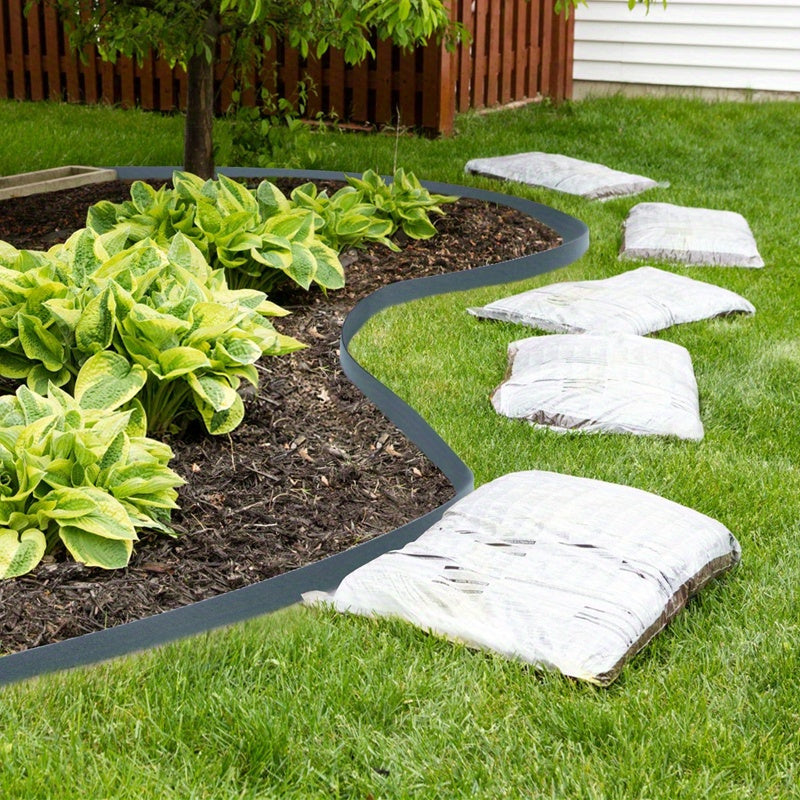 Ruban de Bordure de Pelouse en Plastique Flexible - Rouleau de 20m pour Allées de Jardin, Lits de Gravier & Coupe de Gazon - Matériau PP Durable en Anthracite, Gris et Vert - Solution d'Aménagement Facile à Installer, Bordures de Jardin Flexibles | Access