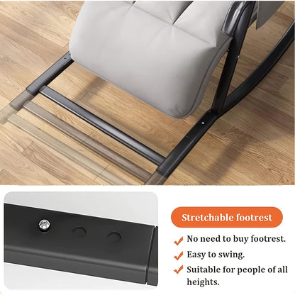Fauteuil à bascule salon moderne inclinable, fauteuil à bascule avec poche latérale, fauteuil à bascule à repose-pieds réglable, fauteuil à bascule salon chambre à coucher