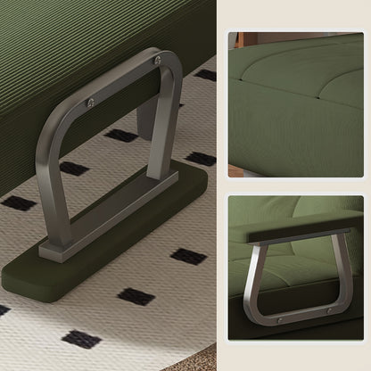 Canapé-lit pliable pour décoration de Noël d'appartement, confortable et durable, accoudoirs argentés, matériau en velours côtelé, plusieurs couleurs disponibles, polyvalent pour chambres à coucher, idée cadeau créative, décoration de Noël, cadeau personn