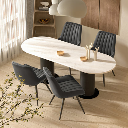 Chaises de salle à manger, Ensemble de 2/4/6, Chaises de cuisine, Chaises rembourrées avec pieds en métal, Chaise de salon avec coussin de dossier, pour salle à manger, Chaise de réception, Bureau