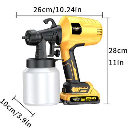 Pistolet à Peinture Électrique Jaune, Très Adapté pour Meubles, Armoires, Clôtures, Murs, Chaises de Jardin, etc. Facile à Nettoyer, Parfait pour l'Art Mural et la Peinture de Meubles. Design Moderne, Durable et de Longue Durée