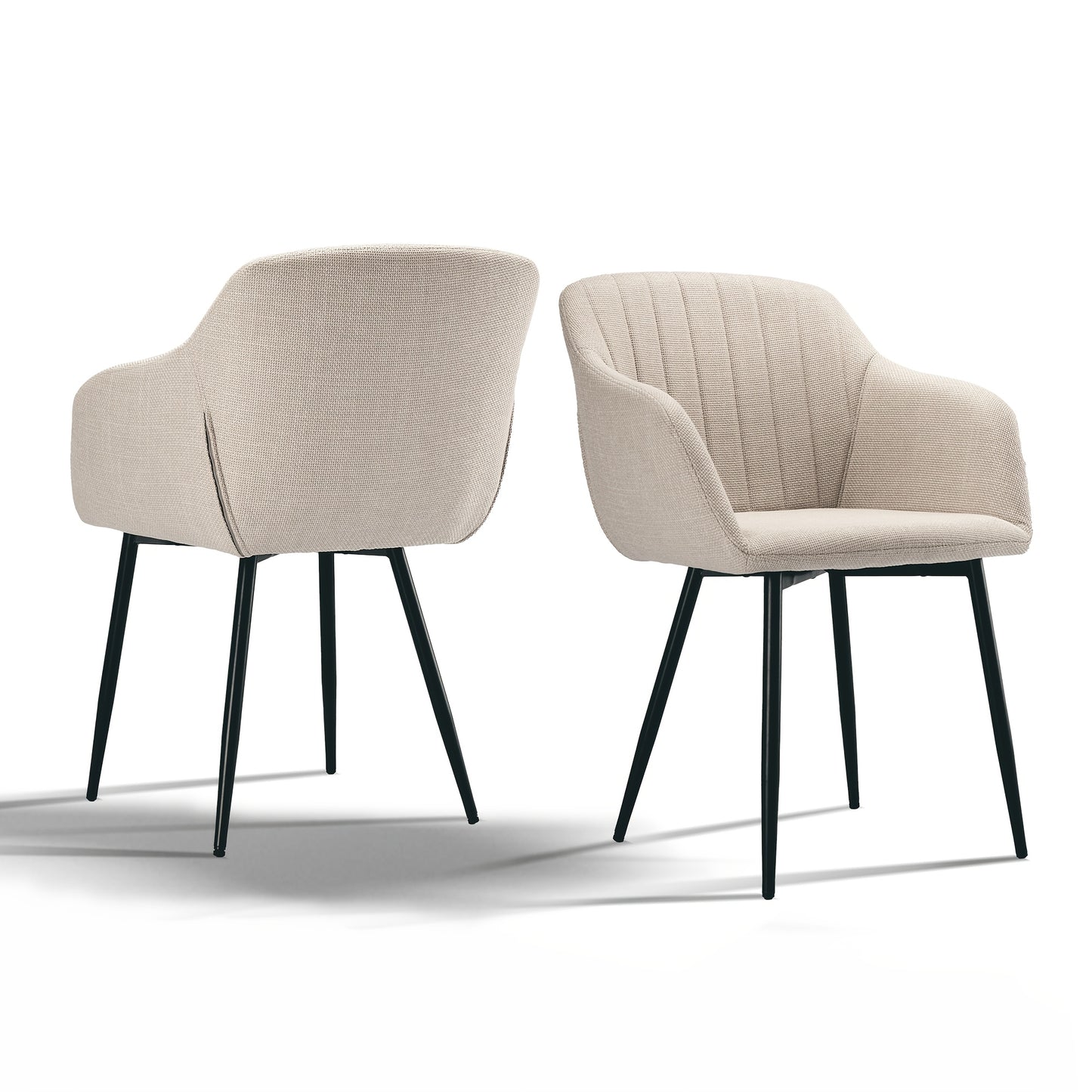 Chaises de salle à manger élégantes avec accoudoirs et soutien lombaire pour salon, cuisine et chambre, offrant un grand confort - Disponibles par lots de 2, 4 ou 6