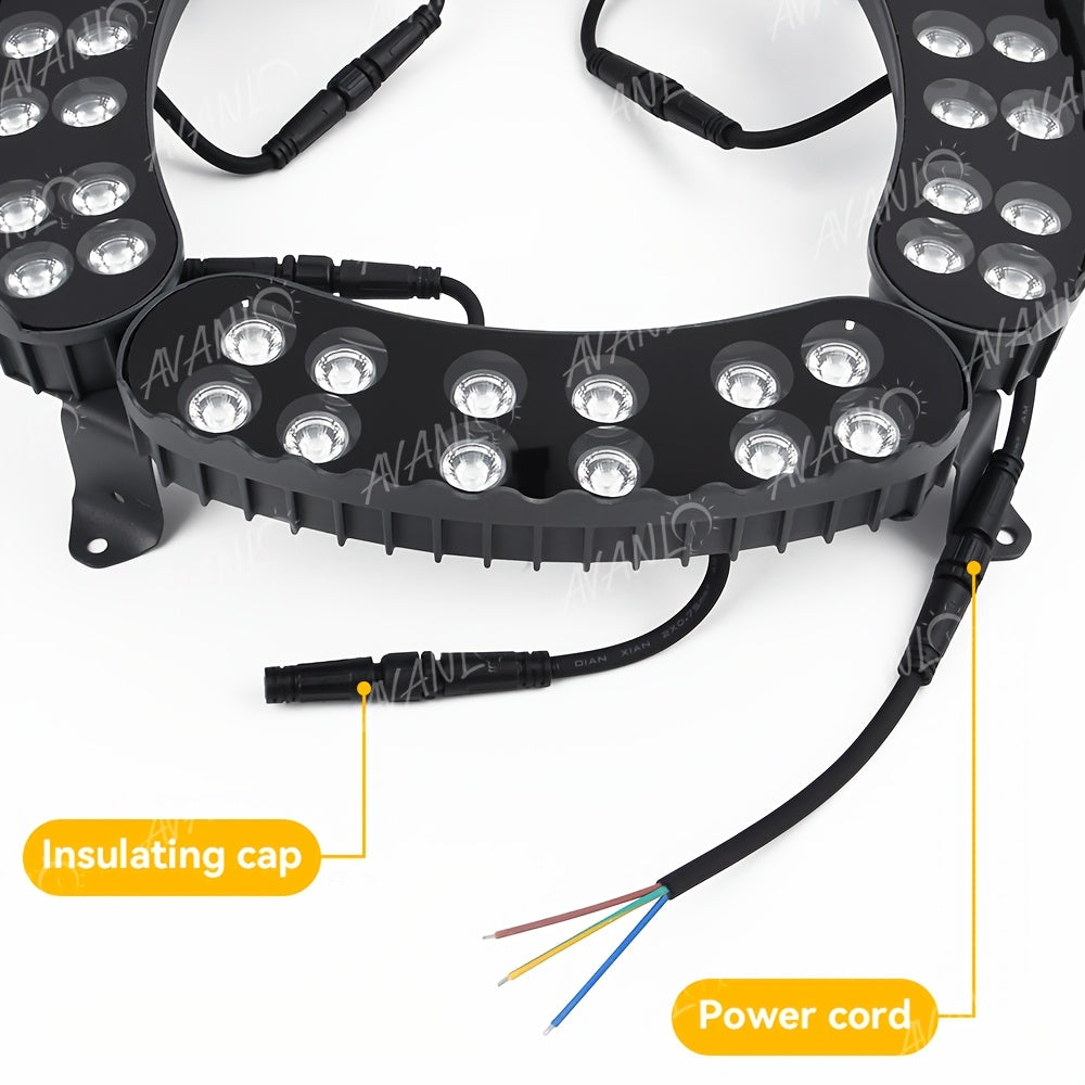 Projecteurs LED d'extérieur pour arbres, projecteurs muraux LED, lampes d'extérieur en aluminium pour pelouse, IP65, peuvent être utilisés sous de grands arbres et cônes cylindriques à l'extérieur - Blanc froid/blanc chaud/RGB