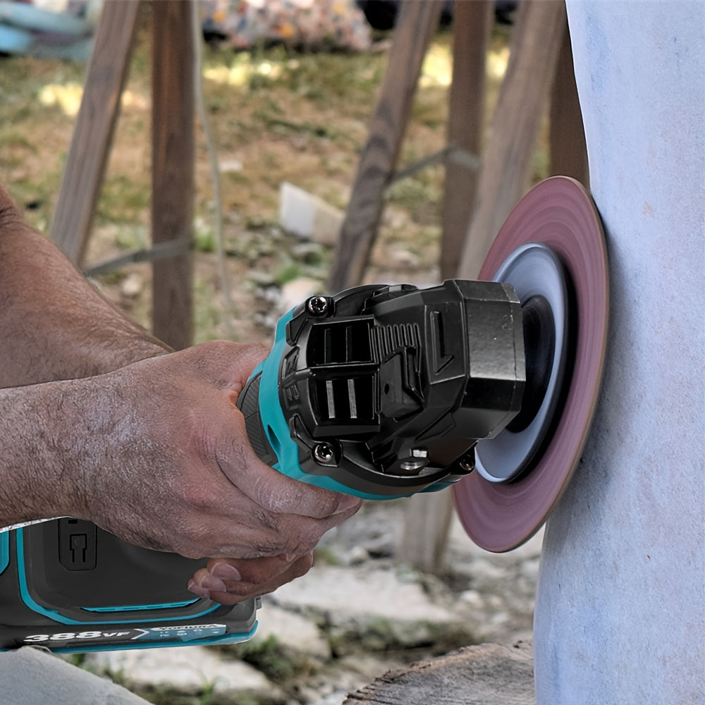 [Outil industriel polyvalent] Meuleuse d'Angle Sans Fil 125mm, Polisseuse Sans Fil M14, Outil Électrique de Meulage et Polissage en Métal Doré, Adapté aux Scènes de Décoration Industrielle, Compatible avec la Batterie YOFIDRA