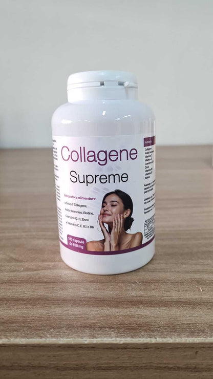 Collagène et Acide Hyaluronique 180 Gélules avec Biotine, Coenzyme Q10, Zinc, Vitamines C, E, B1 et B6 – Complément Alimentaire au Collagène