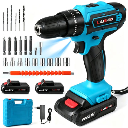 Perceuse à choc avec batterie au lithium 28V, 1350 tr/min, tournevis multifonctionnel à haute vitesse, ensemble d'outils électriques, tournevis électrique, perceuse à main