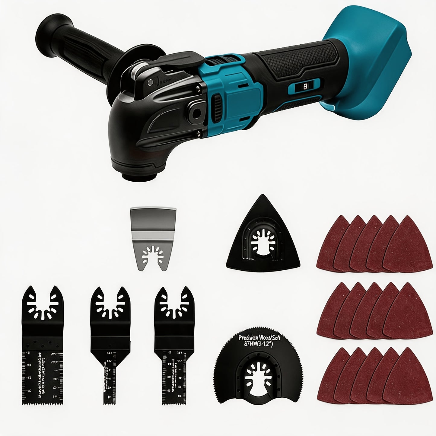 Outil Multifonction Oscillant Sans Fil, 6 Vitesses Variables, Moteur Sans Balais pour Couper, Poncer, Gratter & Polir, Compatible avec les Batteries Makita, Outil Seul Sans Batterie Incluse