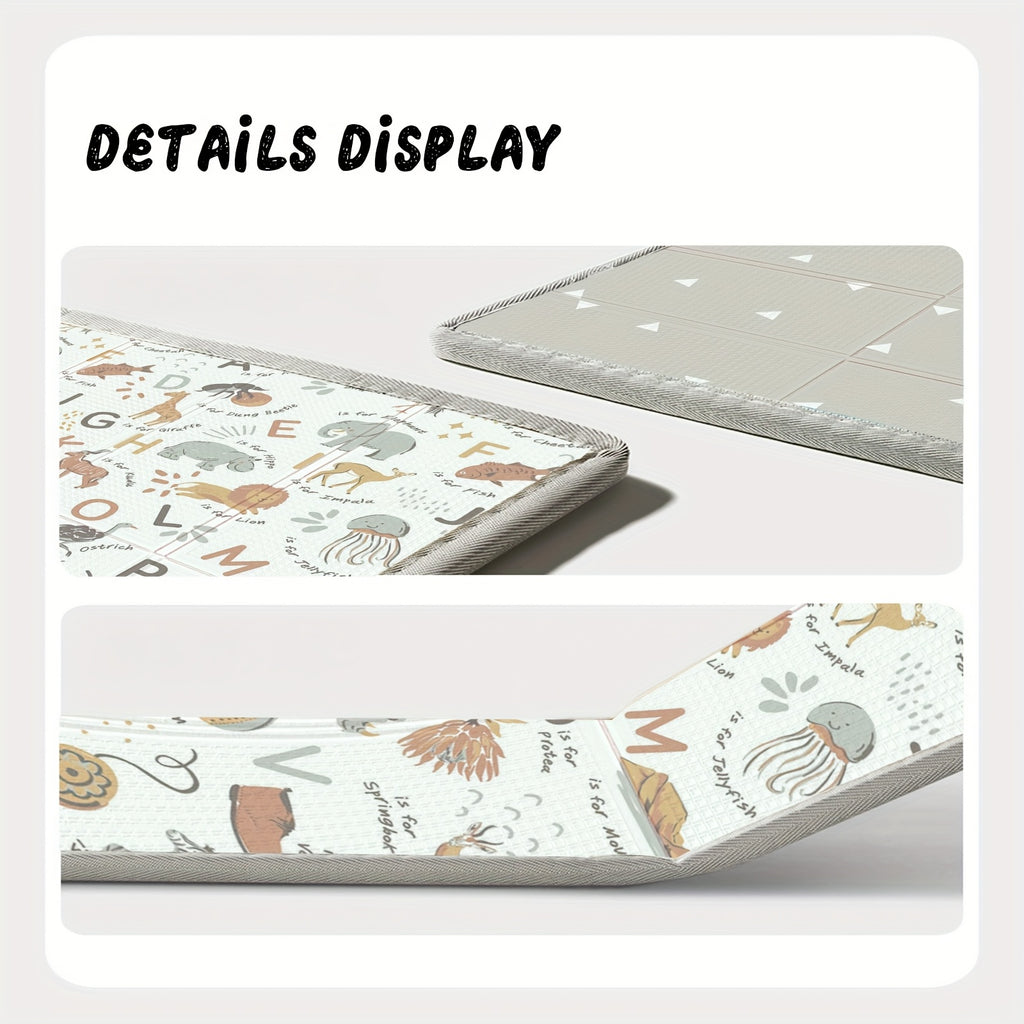 Matelas de Jeu pour Bébé 200,66x180,34 cm, Matelas Extra Large Pliable en Mousse XPE Réversible, Tapis de Rampeur Imperméable et Sécurisé pour Bébés et Tout-Petits, Utilisation Intérieure & Extérieure