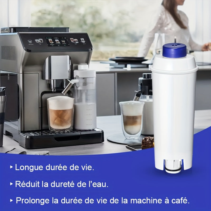 Lot de 6 filtres à eau pour machine à café automatique Delonghi, remplacement de filtre à eau pour de'Longhi DLSC002, SER3017 5513292811 compatible avec de Longhi, ECAM, ESAM, ETAM, BCO, série Ec